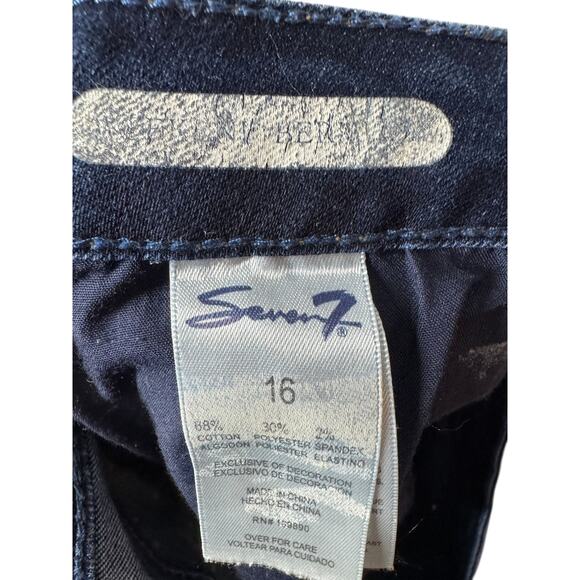 SEVEN Blue Denim Shorts SZ 16 - Picture 6 of 7